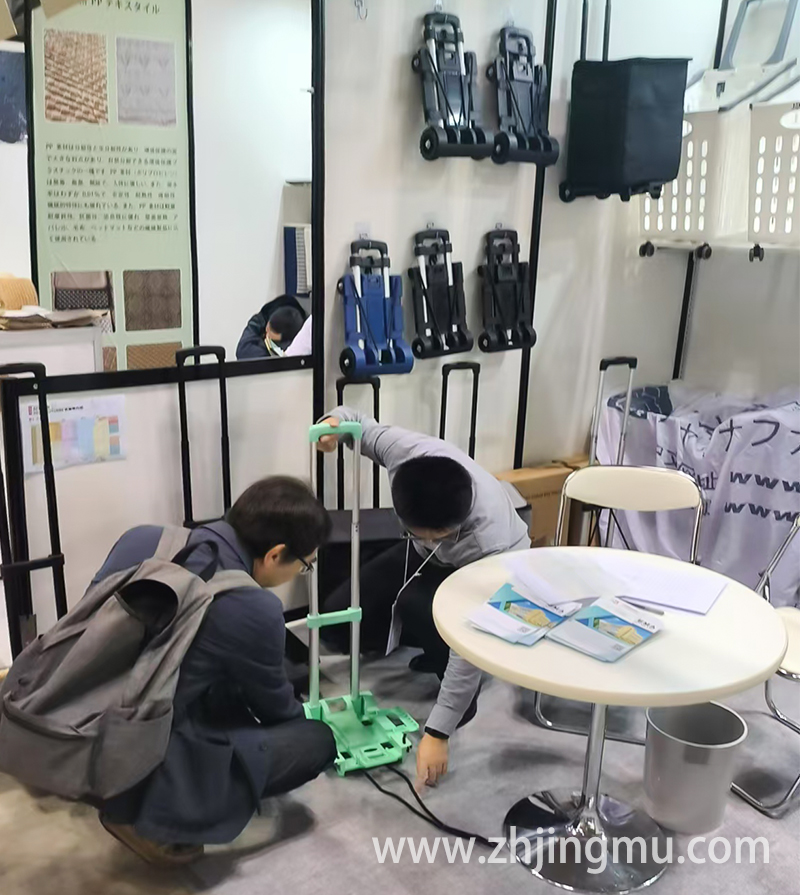 Zhuhai Jingmu Attended The Japan Household Goods Exhibition with Customized Folding Trailers