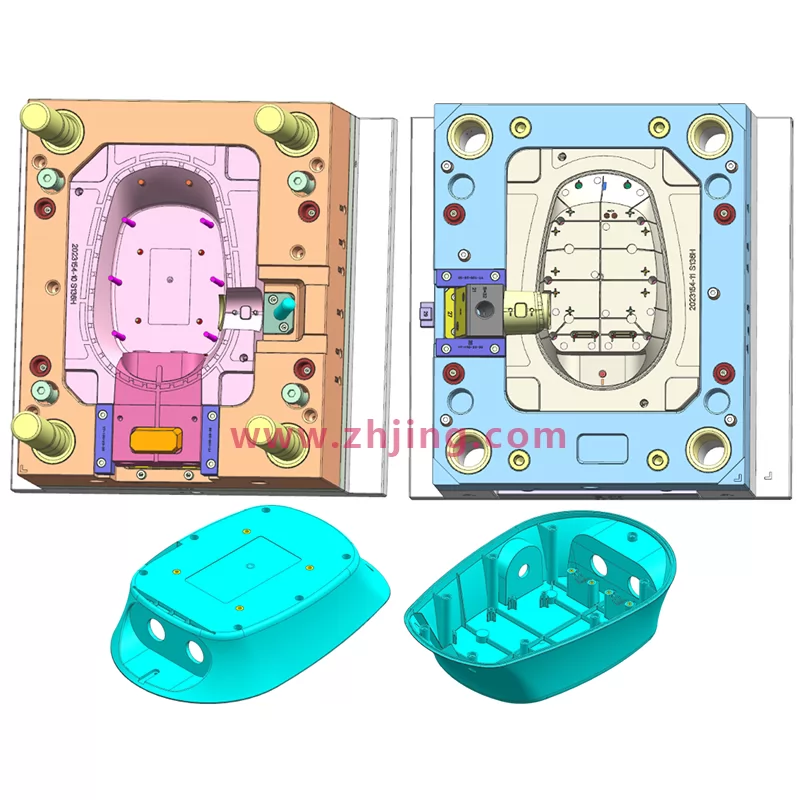 New energy vehicle charging wall-mounted pile back cover injection mold Design drawings