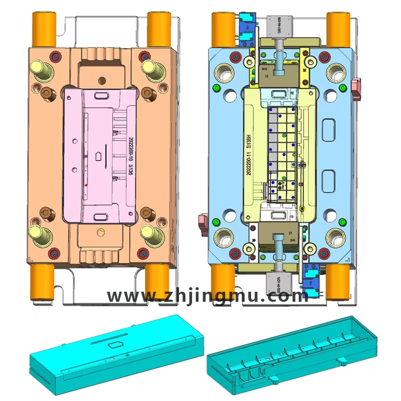 Battery box shell plastic mold design drawing